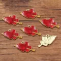 DIY lega cuore glitter rosso ciondolo freccia cupido gioielli che fanno accessori regalo carino - Stile 18 Cuore e Freccia (26G2) / 15*29mm / Rosso