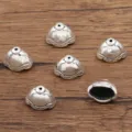 Antiek zilveren legering bloem kraalkappen tussen kralen voor DIY sieraden maken 1st - Bloemvormige Afstandskraal (3398) / 1 Stuk (8*12mm) / Antiek Zilver