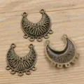 Antike Bronzefuss Legierung Mehrloch Verbinder Anhänger für DIY Handgemachte Schmuckherstellung. - Nr. 34 Verbinder / 27*31mm / Antikbronze