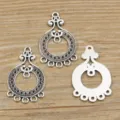 DIY Metall Legierung Verbinder Anhänger, Vintage Silber Multi-Loch Anhänger für Schmuck. - Nr. 36 Verbinder / 22*36mm / Antiksilber