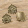 Antikbronze Legierung Mehrloch Schmuck Verbinder DIY handgemachte Anhänger Variante. - Verbinder Nr. 37 / 25*31mm / Antikbronze