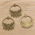 Antikbronze Legierung Schmuck Verbinder DIY Mehrloch Filigran Anhänger für Handarbeit - Verbinder Nr. 42 / 28*35mm / Antikbronze