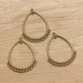 DIY Antikbronze Tropfen Legierung Schmuck Verbinder Mehrloch Anhänger Basteln Zubehör - Verbinder Nr. 45 / 36*47mm / Antikbronze