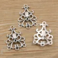 Antiksilber Legierung Verbinder Anhänger, mehrloechrig Retro DIY Schmuck Basteln. - Antik Retro Multi-Loch Verbinder (46号连接器) / 1 Stück (24*35mm) / Antiksilber