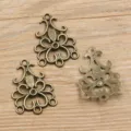 Antikbronze DIY Legierung Schmuck Verbinder Filigran Anhänger Multi-Loch Zubehör Variante - Verbinder Nr. 46 / 24*35mm / Antikbronze