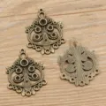 Antike Bronze Legierung Mehrloch Schmuck Verbinder DIY Charme Handwerk Anhänger Set - Typ 47 Verbinder / 26x36mm / Antikbronze