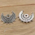 Antiksilber mehrloch Legierung Schmuck Verbinder Charms für DIY handgemachte Handwerke - Typ 51 Verbinder / 39*43mm (7.3g) / Antiksilber