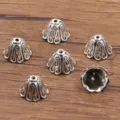 Antiek zilveren bloem kralenkapjes legering DIY sieraden accessoires tussenkralen - Holle Kraalkap (4280) / 10*15mm / Antiek Zilver