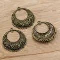 Antike Bronzefarbene Legierung DIY Schmuckverbinder Blumen Charms Mehrloch Handwerk Anhänger - Typ 52 Verbinder / 43x46mm / Antikbronze