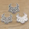 Antiksilber Mehrloch-Verbinder DIY Legierung Schmuck Zubehör Anhänger Variante Stil - Typ 53 Verbinder / 39*40mm (7.4g) / Antiksilber