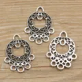 DIY Legierung Schmuckverbinder, antike Silber Mehrloch Anhänger für handgefertigte Bastelarbeiten. - Typ 54 Verbinder / 27*37mm (3.2g) / Antiksilber