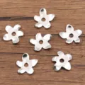 Antiek zilver bloem kralenkapjes legering afstandskralen DIY sieraden maken 6st - Holle Kraalkap (4560) / 17*19mm / Antiek Zilver