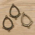 Antike Bronze Tropfen Verbinder DIY Legierung Schmuck Mehrloch Anhänger Variante - Stil 57 Verbinder / 23*37mm / Antikbronze