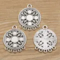 DIY Antik Silber Legierung Schmuck Verbinder Mehrloch Anhänger Basteln Zubehör teile. - Stil 58 Verbinder / 31*40mm (7.5g) / Antiksilber