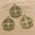 Antik Bronze DIY Metall Schmuck Verbinder Mehrloch Runde Charms Handgemachte - Stil 58 Verbinder / 31*40mm / Antikbronze