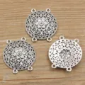 Antiksilber legierte Schmuck Verbinder Mehrloch filigrane Charms für Handarbeiten - Stil 62 Verbinder / 35*34mm (3.6g) / Antiksilber