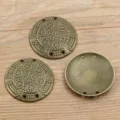 Antike Bronze Legierung DIY Schmuck Verbinder Charms Loch Handwerk Anhänger Set. - Stil 61 Verbinder / 37mm / Antikbronze