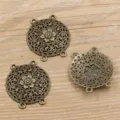 Antikbronze Mehrloch Blumen Verbinder Schmuck Funde DIY Handwerk Metall Anhänger - Stil 62 Verbinder / 35*34mm / Antikbronze