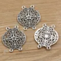 Antiksilber Legierung Mehrloch Schmuckverbinder DIY handgemachte Charms Fundstücke. - Stil 64 Verbinder / 31*37mm (5.3g) / Antiksilber