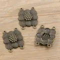 Antikbronze DIY Legierung Blume Verbinder Charms fuer handgemachte Schmuckherstellung Basteln. - Stil 63 Verbinder / 25*31mm / Antikbronze