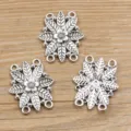 Antiksilber Legierung Blume Verbinder Mehrloch DIY Schmuck Zubehör Basteln Charms. - Stil 65 Verbinder / 28*35mm (3g) / Antiksilber