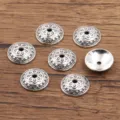 Antiek zilver bloem tussenkraal legering DIY sieraden accessoires voor armbands en kettingen - Retro Holle Bloem Stijl (5218) / 1 Stuk (4x14mm) / Antiek Zilver