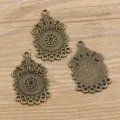 Antike Bronze Legierung Schmuckverbinder DIY Handwerk mehrloecher Vintage Anhaenger Set - Verbinder Nr. 67 / 22*37MM / Antikbronze