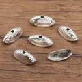 Antiek zilverkleurige legering kralen doppen bloem DIY sieraden accessoires maken. - Holle Kraalkap (5231) / 1 Stuk (8x20mm) / Antiek Zilver