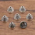 Antiek zilveren legering kraalkapjes voor DIY sieraden, holle bloem spacer kralen armband. - Holle Kraalkap (5314) / 1 Stuk (7*9mm) / Antiek Zilver