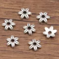 Antiek zilveren bloem kralenkappen DIY legering afstandszonders voor armbanden kettingen - Bloem Kraalkap (1872) / 1 Stuk (2*10mm) / Antiek Zilver