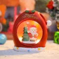 Christmas Santa Claus night light snow globe resin ornament holiday gift home decor festive - Santa Claus Style (9018-27C) / Red