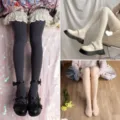 Lolita Samt Strumpfhose weich süß JK Mädchen Strümpfe süße tägliche Kleidung Variante - Einheitsgröße / Schwarz, Beige & Hautfarben