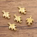Edelstahl Gold schildkröte Anhänger Charms für DIY Schmuckherstellung Meeresschildkröte Verbinder. - Schildkrötenanhänger (954) / 1 Stück (11*18mm) / Gold
