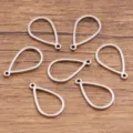 Pendentifs à lunette ouverte en forme de goutte en acier inoxydable pour bijoux DIY durables. - Goutte d'Eau (Petite) / 1 Pièce (10x17x1.2mm) / Acier