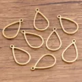 Cadres ouverts goutte d'eau en acier inoxydable pour fabrication de bijoux DIY artisanaux - Goutte d'Eau (Petite) / 1 Pièce (10x17x1.2mm) / Or