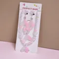 Kids mermaid tail beaded necklace earrings set cute pink princess jewelry for girls - Gradient Pink 5-Piece Set (Card Backing)