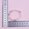 Colorful beaded crystal bracelet for kids sweet cute princess jewelry gift 8mm 20pcs 16cm - 1 Mixed Color Beaded Strand