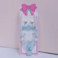 Kids pearl beaded necklace bracelet clip-on earrings set cute blue flower princess jewelry - Blue Flower 5-Piece Set (Cardboard Packaging)