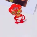Cute Christmas hair ties for girls red elastic hair ropes holiday cute hair accessories baby - Christmas Sock Hair Tie Pair
