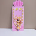 Kids mermaid pearl necklace set, cute princess bracelet earrings jewelry for little girls. - Mermaid 5-Piece Set / Blister Card / Yellow