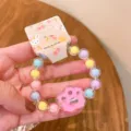 Cute jelly color beaded bracelet for kids sweet student jewelry summer hand accessories - Cute Paw