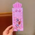 Kids pink mermaid pearl necklace bracelet earrings set princess jewelry variant cute style. - Card Packaging / Pink