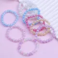 Kids Colorful Crackle Beaded Bracelet Cute Candy Color Fashion Style Variant - Random Mixed Style, 1 Piece
