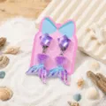 Children clip-on earrings cute purple star mermaid tail pendant girls party jewelry gifts - 1 Pair / Purple Mermaid Tail Style