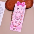 Kids cartoon unicorn jewelry set girls cute necklace bracelet ring pink gift set wholesale - Pink Pony 5-Piece Set (Cardboard Packaging)
