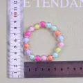Colorful translucent jelly beaded bracelet for kids, cute candy color girls jewelry accessory. - Simple Style