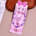 Kids unicorn necklace bracelet jewelry set cute princess cartoon accessories gift for girls - Purple Pony 5-Piece Set / Blister Card / Purple