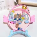 Kids cartoon princess hair accessories gift box set with beaded bracelets and cute hair clips. - #5 Mermaid Jelly Color 8-Piece Set (Box Included)