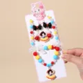 Kids Princess Jewelry Set Colorful Beaded Necklace Bracelet Earrings Cute Girls Accessories - #1 Princess 5-Piece Set (Includes Header Card Packaging)