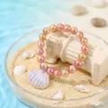 Children beaded bracelet with mermaid shell pendant cute girl jewelry gift accessory - Gradient Yellow Shell Bracelet